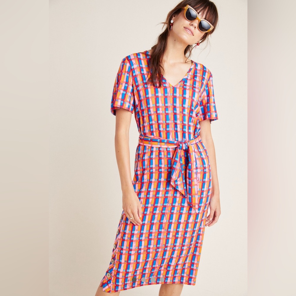 Anthropologie Abstract Midi Dress by Aryessa NYC NWT